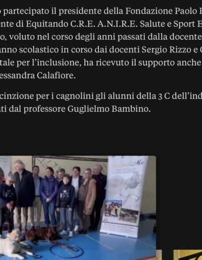 Aprile 23 inizio progetto “includiMe nella scuola” istituto Basile